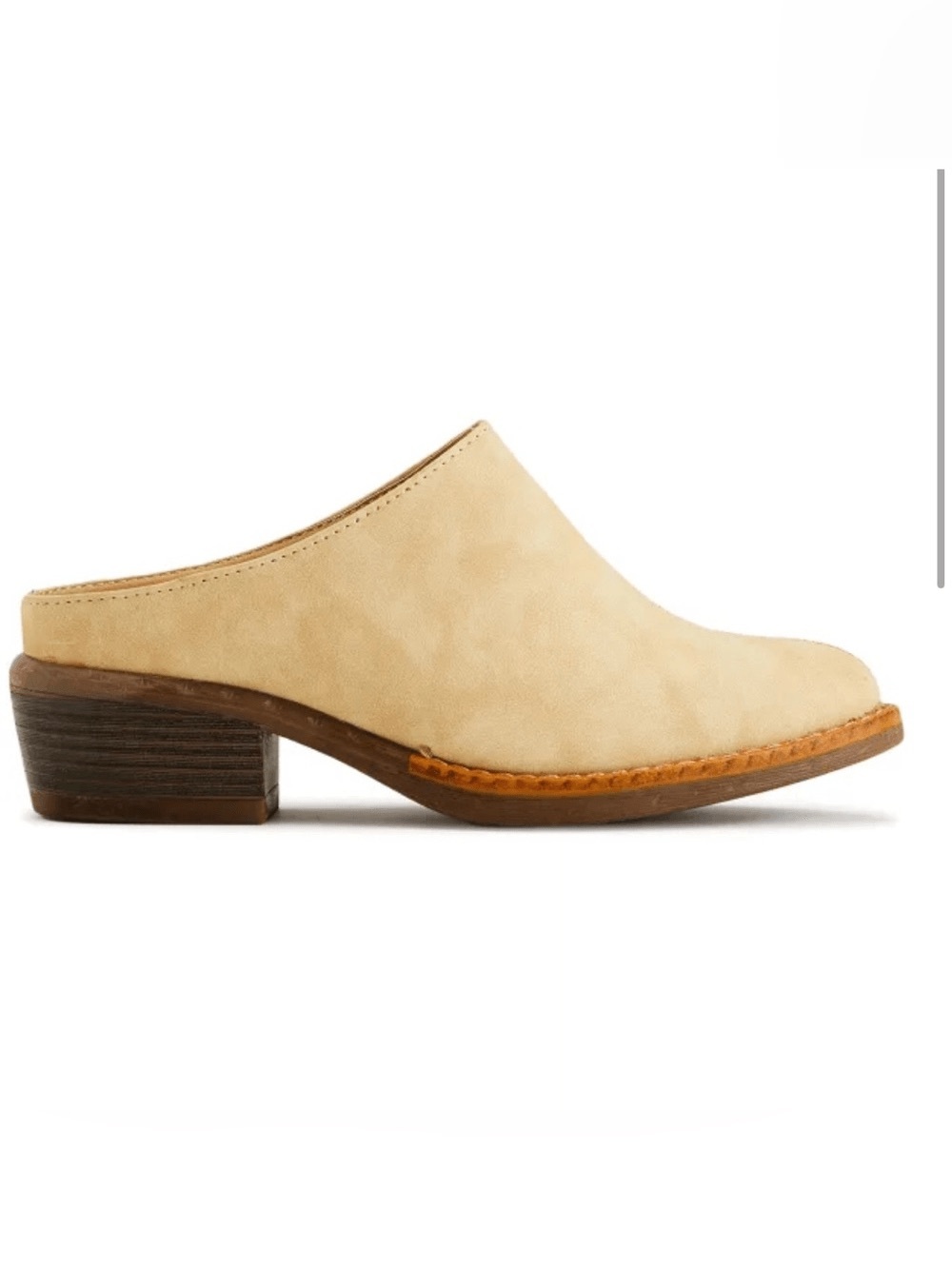 American Rag Mules Women’s 8 Beige Vegan Suede Slip-On Mule Clog